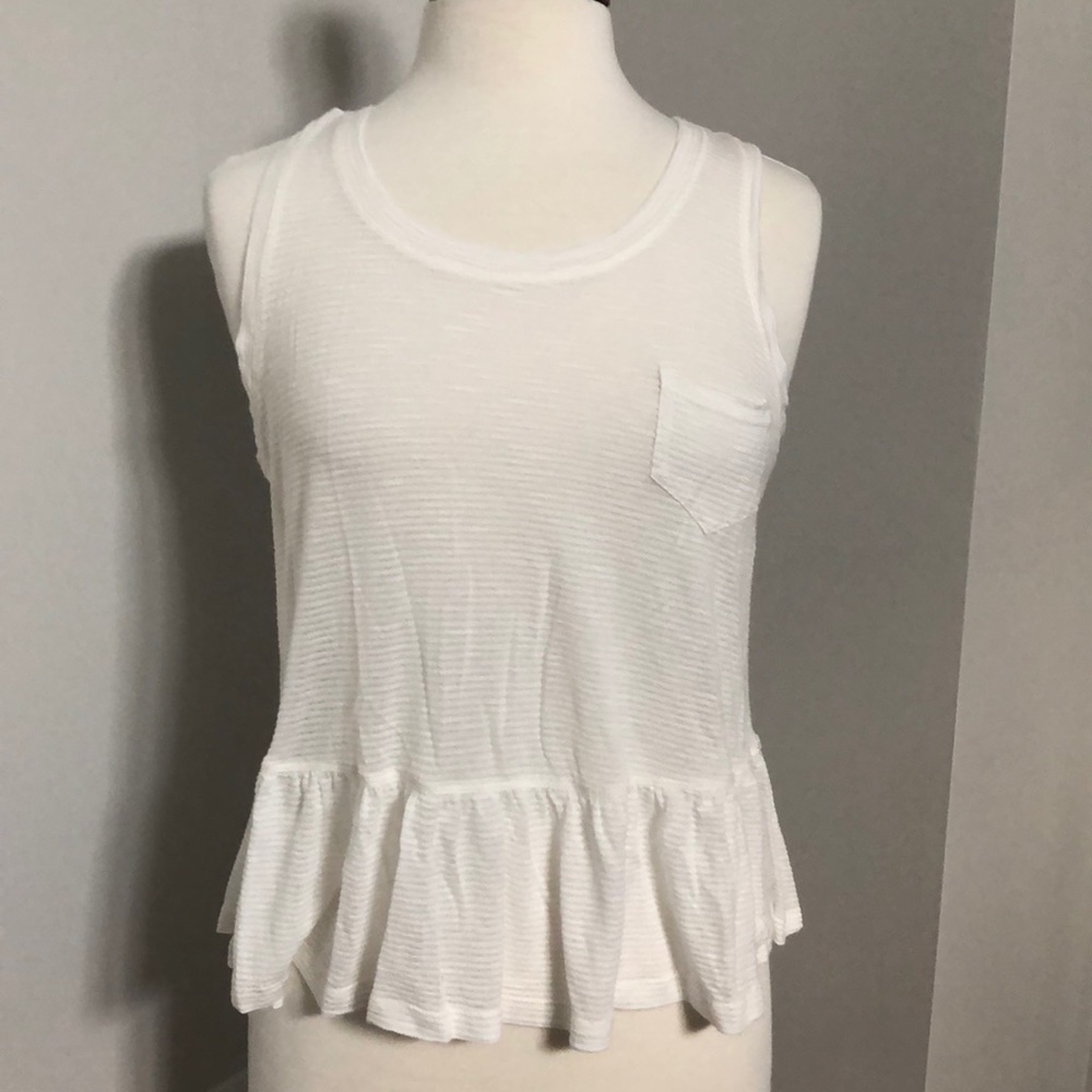 White stripped tank